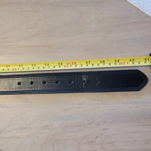 Levi's Belt Men's Brown Black Coated‎ Leather Reversible Metal Buckle 36 Classic - Picture 4 of 5